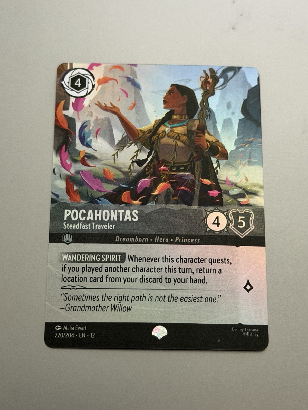 Pocahontas - Steadfast Traveler (Epic) 220/204 Wilds Unknown Holo