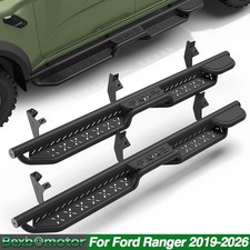 For 2019-2026 Ford Ranger Crew Cab Super Crew Steel Running Boards Side Step Bar