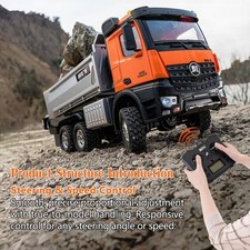 HUINA 1/14 14CH RC Dumper 1598 6x6 Plastic Tipper Vehicle Model Light Sound RTR