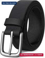 VATAN Men's Full Grain Leather Casual Every Day Jean Belt Handmade 35mm