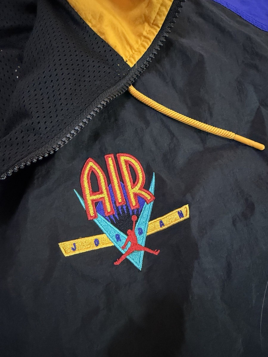 【美品】NIKE JORDAN AJ9 JACKET（L） Vintage 90's Nike Air Jordan Windbreaker Jacket Embroidered Color