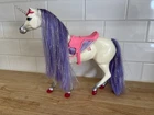 Vintage 2001 Mattel Barbie Starlight Unicorn Saddle Horse Blanket Toy - WORKS!