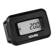 Runleader Medidor digital de horas, CC 5 V a 60 V para cortacésped, tractor, 1