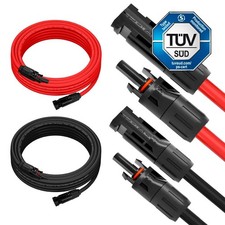 Solarkabel 6mm2 4mm2 Verlängerungskabel Solar Kabel PV 1m 3m 5m 10m MC4 Stecker