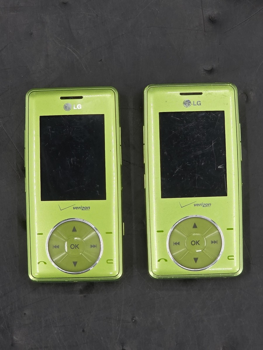 X2 VTG Rare LG Chocolate Green Cell Phone Verizon Collectors