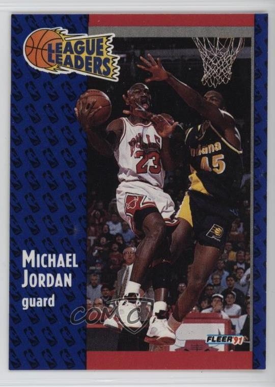 1991-92 Fleer League Leaders Michael Jordan #220 HOF 15n7