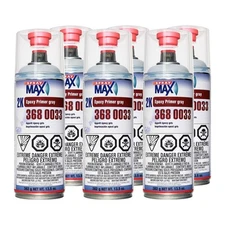 SprayMax 3680033 2K Epoxy Rust Cure Primer Gray 12.5 oz (6 Pack)