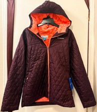 Youth XL Girl's Columbia Purple/Mauve  Pink Plush Hoodie Zip-Up Jacket