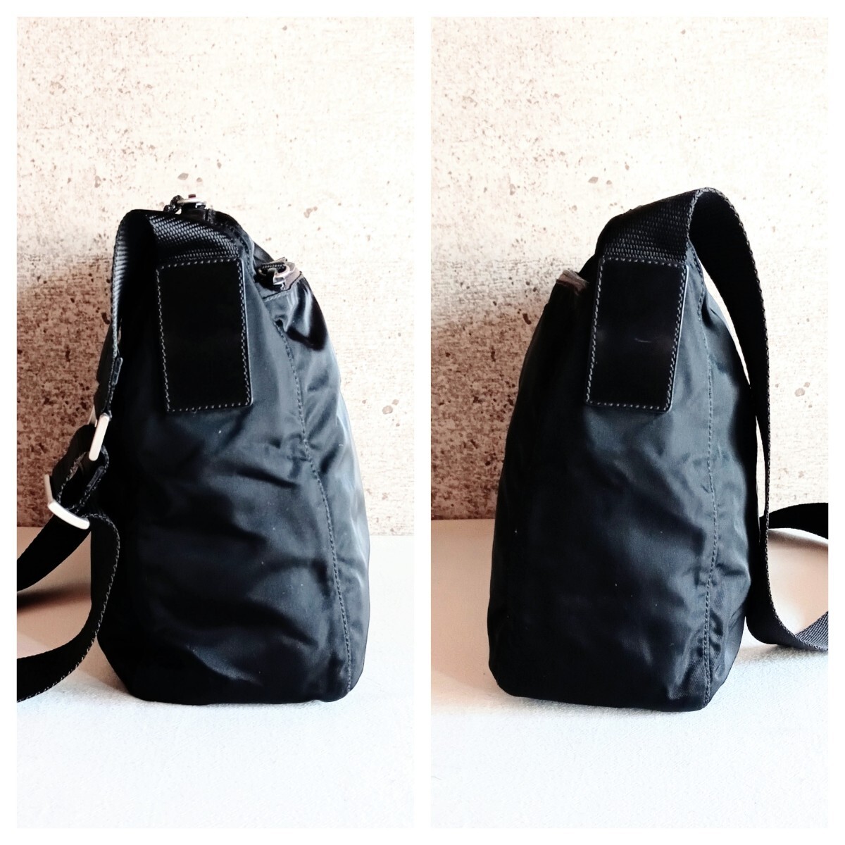 Prada Nylon Shoulder Bag Black Classic Vintage Authentic thumbnail 4