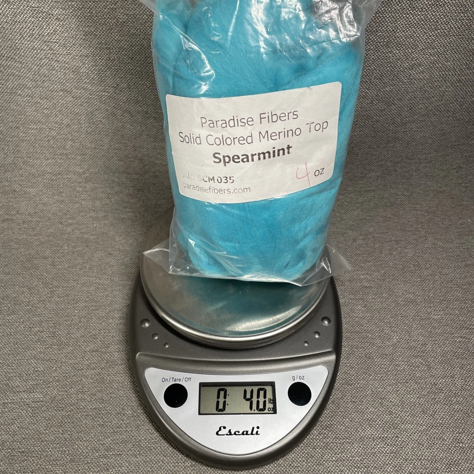 Blue MIX Wool Merino Top Roving Fiber Solids Spin/ Felting 5 x 4oz Ea + 2.3 oz - Image 4 of 4