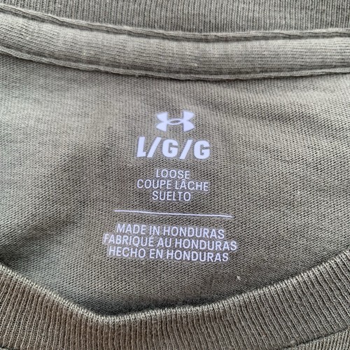 NUEVA Camiseta Under Armour Para Hombre Talla L Grande UA Verde Bandera Libertad Calce Suelto - Imagen 11 de 18