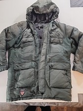 Vtg POLO JEANS CO Puffer Jacket Mens Medium Ralph Lauren Down Feather Flag READ