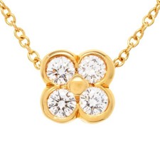 Tiffany & Co. Bezel Set Diamond Necklace 18K 750 YG 2.4g Japan [Used]
