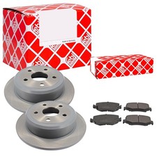 FEBI BILSTEIN Bremsscheiben Voll hinten + Bremsbeläge für Jeep Wrangler III JK