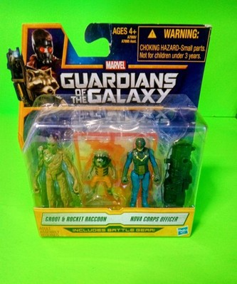 Guardians of the Galaxy Groot & Rocket Raccoon Nova Corps Figures Unopened Box