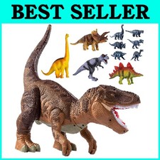 Large Dinosaur Toy Set with Mist Spray and Figures
