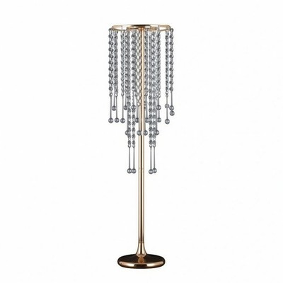 Metal Flower Stand with Crystal Beads Versatile Tall Column Vase Stand