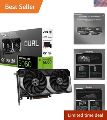Compact Dual GeForce RTX 5060 8GB - Advanced Cooling for High-Fidelity Gaming