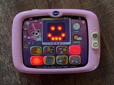 VTech Light-Up Baby Touch Tablet Educational Learning Lightweight 8" x 6" Pink