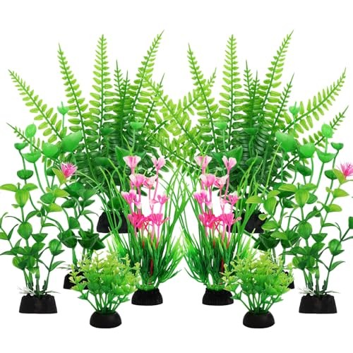 10pcs Green Aquarium Plants for Fish Tank Decorations