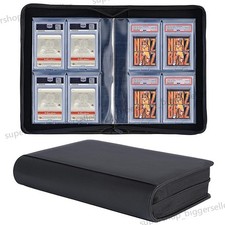 PSA Slab Binder 4 Pocket Graded Card Album Holder Case Fits 32 Cards Zip Books