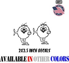 Old School BMX vinyl decals- fuzzy flipper dude fits bmx number plates helmets