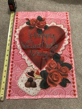 Happy Valentines Day Garden Flag Banner Nice Shape