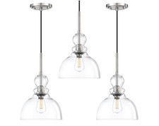 3 Pack 1 Light Hanging Indoor Kitchen Island Pendant Light 8"