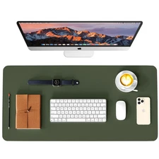 Leather Desk Pad Protector, Waterproof Mouse Pad, PU Desk Mat, Office Desk Co...