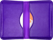 Business Card Holder, 2-Sided PU Leather Folio Name Card Holder Wallet Case with