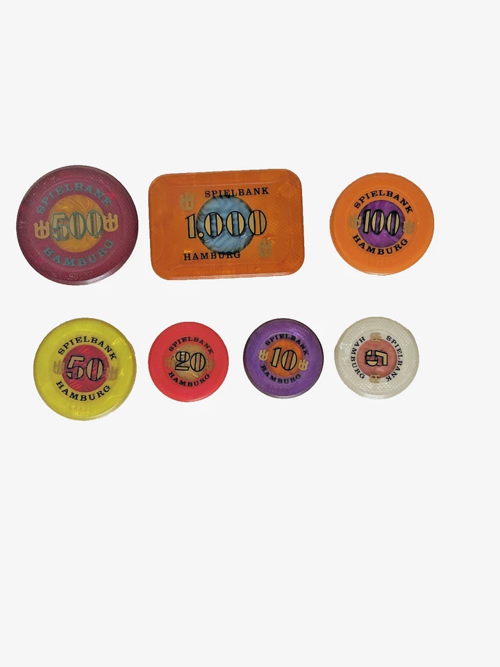 Casino Plaque Chip Jeton Spielbank Hamburg Set DM - Bild 1 von 1