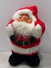 VTG 1982 RENNOC Plush Santakins Santa Claus Chubby Rubber Face Retro Decor 13  