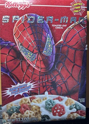 Vintage Kellogg's 2002 Spider-Man Movie Toasted Oat Cereal Sealed Full BOX