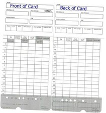300 Time Cards for uPunch HN2000, HN2500, HN4000, HN4500 AutoAlign Calculating