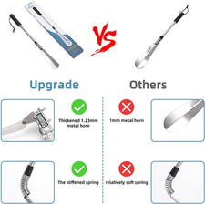 Premium Long Handled Shoe Lifter 16" to 31" Adjustable Expander Shoe Horn - E...