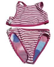Eddie Bauer Girls Reversible Bikini NWT Size L 14/16 Pink Blue