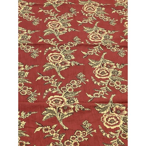 Vintage Kmart Country Living Jacobean Floral Tablecloth Border Burgundy 50 X 69 - Picture 8 of 14