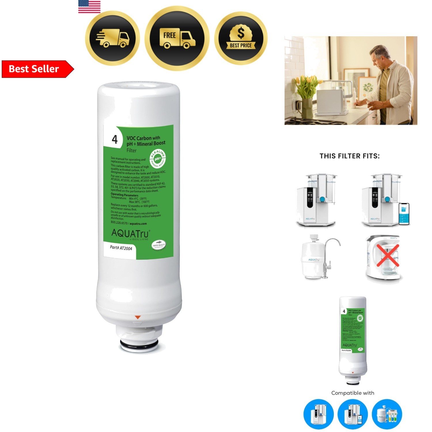 Alkaline Fit Countertop Under Sink