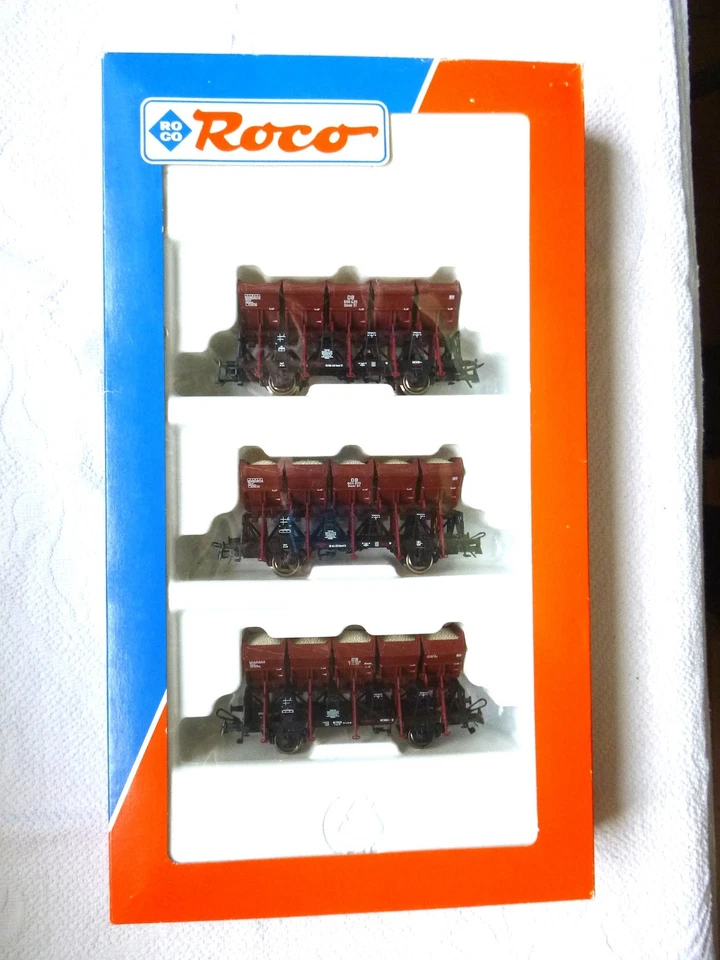 Roco H0 44074 drei Muldenkippwagen im Set
