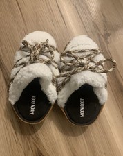 MOON BOOT Shearling and suede slip-on