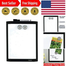 Elegant 8-1/2" x 11" Magnetic Whiteboard with Black Frame - For Home  Office