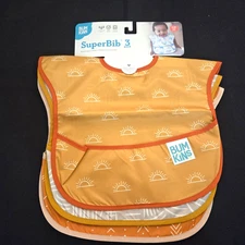 Bumkins 3-pack Superbibs Desert Boho Waterproof Bibs Neutral Boy Girl Pocket
