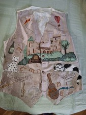 Waistcoat,designer One -Off By  Julia Brown.Silk ,with Custom Machine Embroidery