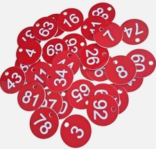 1-20/50/100 Restaurant Table Tags Engraved Number Discs Gym Locker Pub Club