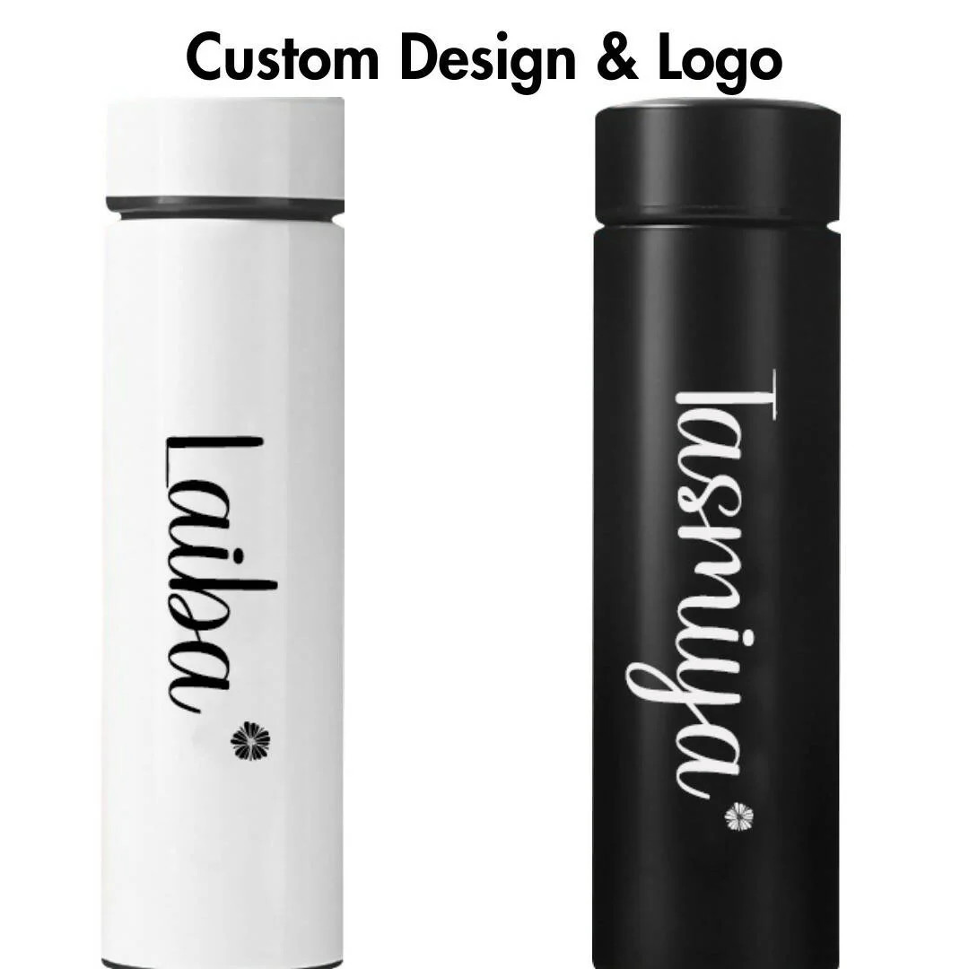 Personalized LED Temperature Bottle &ndash; Custom Name, Leakpro