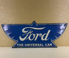 Ford The Universal Car Blue & White Metal Sign Reproduction Automobiles Theme