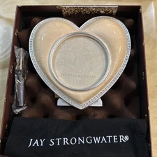Jay Strongwater Chantal Heart Frame Pale Pink SPF5809-606 New With Box And Tags