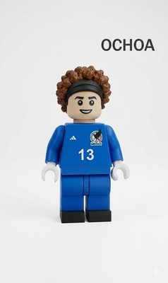 Ochoa Mexico Custom 3D Printed Figurine Soccer Football Fan Collectible Brick 8 