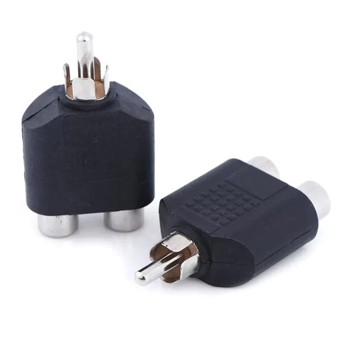 4 kit Audio Connector Adapter Plug RCA Splitter AV Converter 1-Male to 2-Female - Photo 9/9