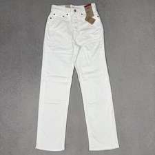 Levi’s Wedgie Straight Jeans Women’s 27 White Button Fly High Rise 27x28 NWT